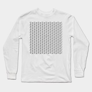 Simple black and white pinguin pattern Long Sleeve T-Shirt